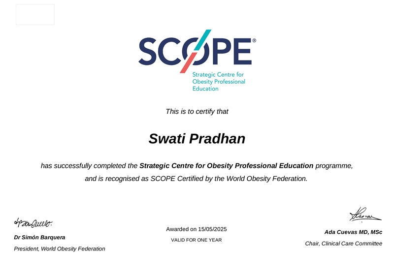 Dr. Swati Pradhan - SCOPE Certification