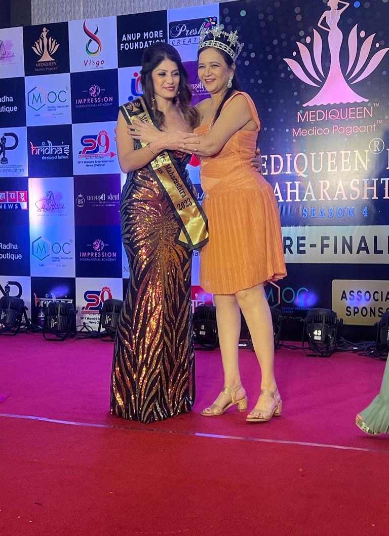 Dr Swati pradhan was winner of Mediqueen Mrs. Maharashtra Beauty Pageant - 2023, Held In Pune